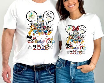 Custom Disney Family Trip 2025 Shirt, Disney Family Vacation, Disney Family Matching Trip Shirt, Disneyland Trip 2025, Walt Disney World