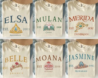 Personalized Disney Princesses Shirts, Princess Girl Trip Shirt, Princess Birthday Girl Shirt, Girl Disney Trip 2026, Disney Family Trip Tee
