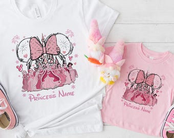 Disney Princess Pink Christmas Shirt, Disney Castle Tee, Girl Disney shirt, Cute Disney Tee, Magic Kingdom Family Shirt, Vintage Disney Tee