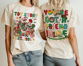 You've Got A Friend In Me Christmas shirt, Toy Story Christmas Shirts, Disney Family Christmas Party 2024, Disney Pixar Toy Story Xmas Tee