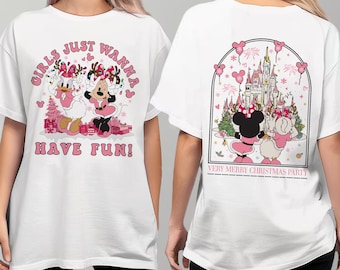 Disney Minnie Daisy Christmas Shirt, Girls Just Wanna Have Fun, Disney Besties Shirt, Disney World Sweater, Very Merry Christmas Party Tee