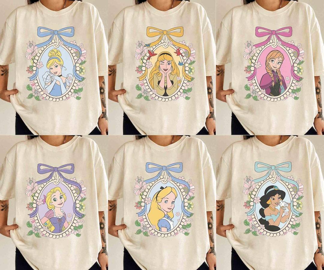 Retro Comfort Colors Disney Princess Shirt, Coquette Disney