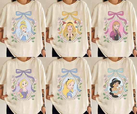 Retro Comfort Colors Disney Princess Shirt, Coquette Disney Princess Tee, Disney Girl Trip Tee, Disney Group Shirt, Personalized Disney Tee