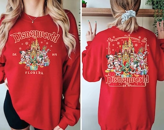 Retro Disneyworld Mickey and Friends Christmas Shirt, Disney Christmas Shirt, Christmas Family Shirt, Christmas Gift, Very Merry Christmas