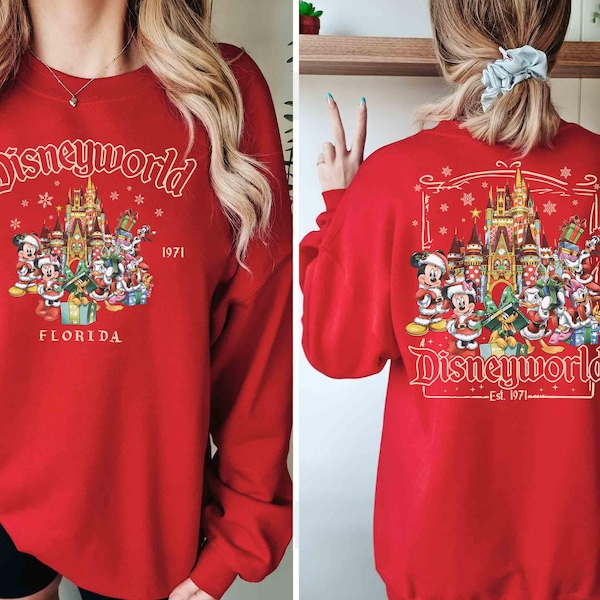 Retro Disneyworld Mickey and Friends Christmas Shirt, Disney Christmas Shirt, Christmas Family Shirt, Christmas Gift, Very Merry Christmas