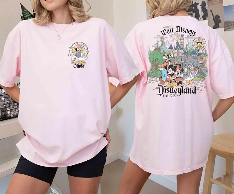 Custom Disneyland Est.1955 Shirt, Custom Name Disney Shirt, Mickey And Friends Tee, Family Disney Trip Shirt, Disney Matching Shirt image 6
