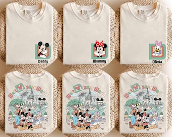 Custom Retro Walt Disney World 2 Sides Shirt, Custom Name Disney 2026 Shirt, Mickey And Friends Shirt, Personalized Disney Matching Tee