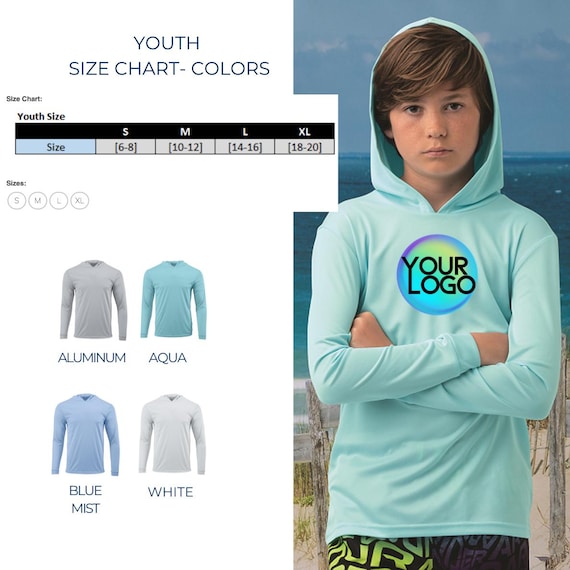 Custom Printed Hooded Sun Shirt UPF 50 SUN PROTECTION Shirt Dri Fit Shirt Performance Shirt Fishing Shirt Company Shirt Family Shirt