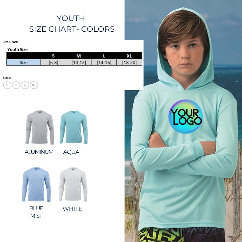 Custom Printed UPF 50+ Hooded Sun Shirt Performance Dri Fit image 5