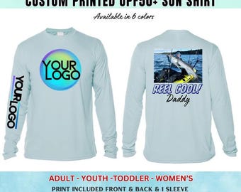 Custom UPF50+ Long Sleeve Sun Protection Shirt, Performance / Dri Fit Shirt
