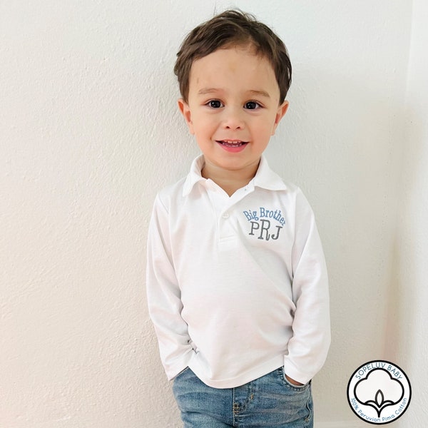 Personalized Boy Toddler Shirt , Monogrammed Polo, Baby Gift , Pima Cotton