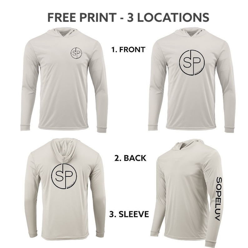 Custom Printed Long Sleeve Shirt UPF50 SUN PROTECTION, Unisex Sun Shirt, Performance Shirt, Fishing Shirt, Company Shirt, Family Shirt Bild 6