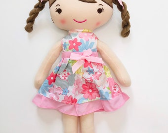 Personalized Baby Doll, Plush Doll, Baby Shower Gift, Birthday Gift, Baby First Doll, Kids Doll