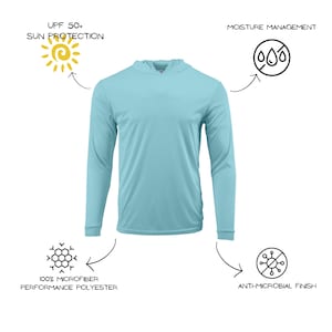 Custom Printed UPF 50+ Hooded Sun Shirt Performance Dri Fit image 7