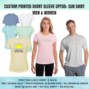 Maglietta solare UPF 50+ con stampa personalizzata: abbigliamento tecnico