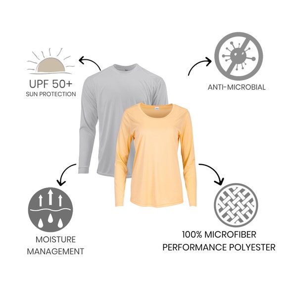 Custom Printed Long Sleeve Shirt UPF50+ Sun PROTECTION, Unisex Sun Shirt, Performance Shirt, Fishing Shirt, Company Shirt, Family Shirt