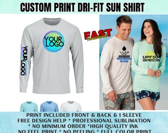 Custom Printed UPF 50+ Dri-Fit Long Sleeve Performance Shirt