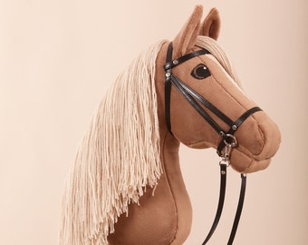 Hobby Horse Palomino + Stick + Bridle 100% Handmade
