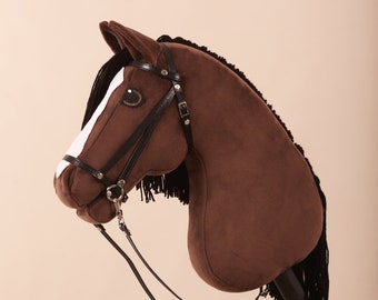 Hobby Horse Chestnut + Stick + Bridle 100% Handmade