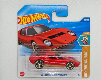 Hot Wheels '71 LAMBORGHINI MIURA SV HYX22 Treasure Hunt 2025 Collectible Rare Model Perfect Condition