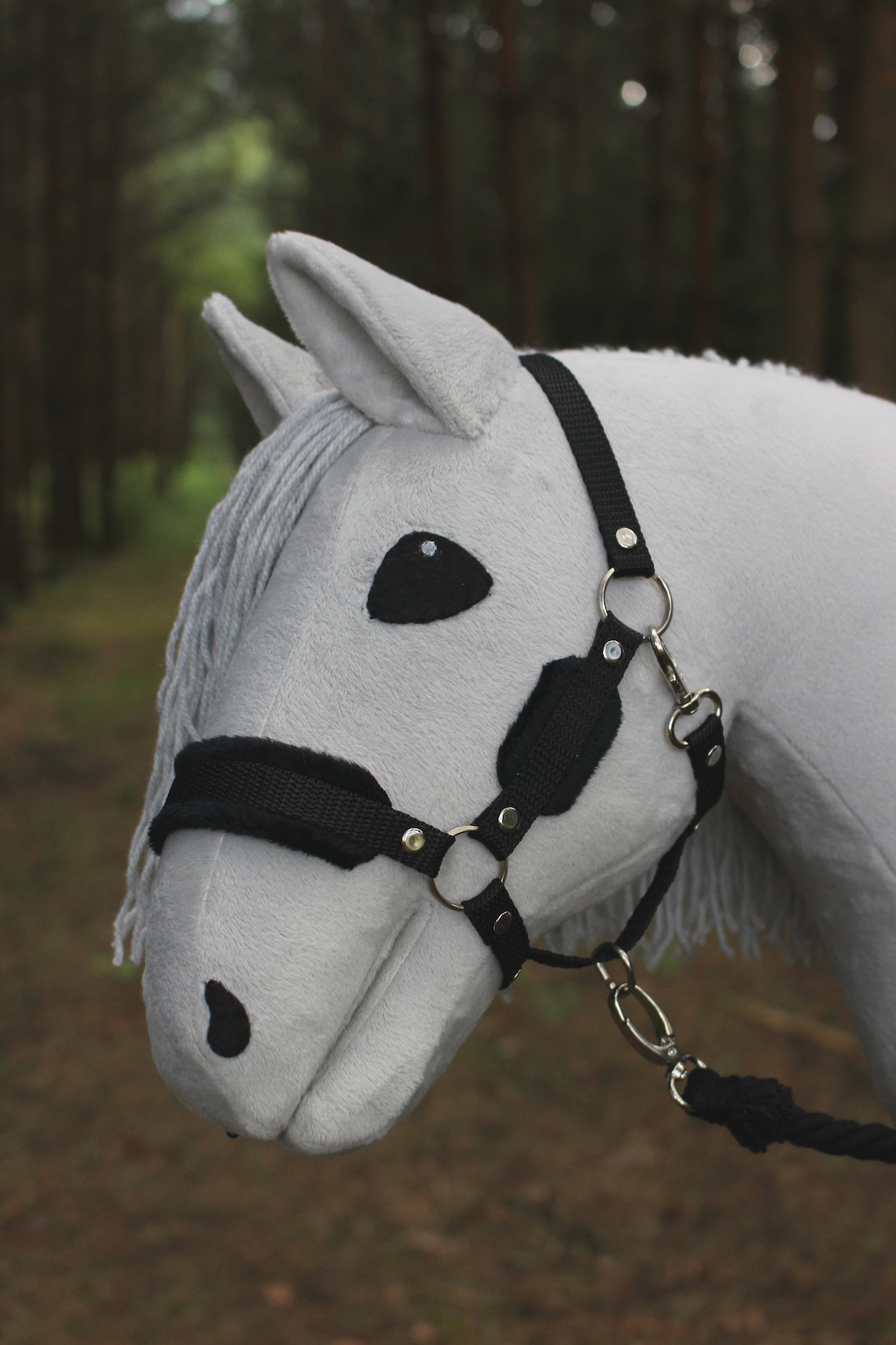 Hobby Horse grijze kleur met zwart halster. Etsy België Hobby Horse grijze kleur met zwart halster. Etsy België
