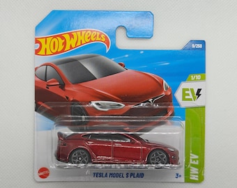 Hot Wheels TESLA MODEL S PLAID HYW86 Treasure Hunt 2025 Collectible Rare Model Perfect Condition