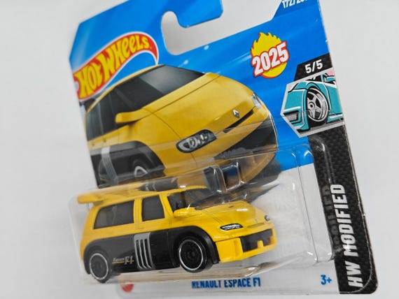 Hot Wheels Renault Espace F1 2025 - Série HW Modified - échelle 1/64 - Couleur Jaune - Neuve