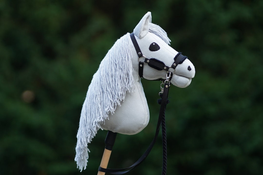 Hobby Horse, Cheval De Bataille Gris Argenté, Cheval Bâton | Chevel En