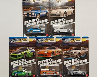 Hot Wheels Set of Fast & Furious Brian O'Conner Series 2025 JBY29 JBY30 JBY31 JBY32 JBY33 Collectible Rare Perfect Condition Model
