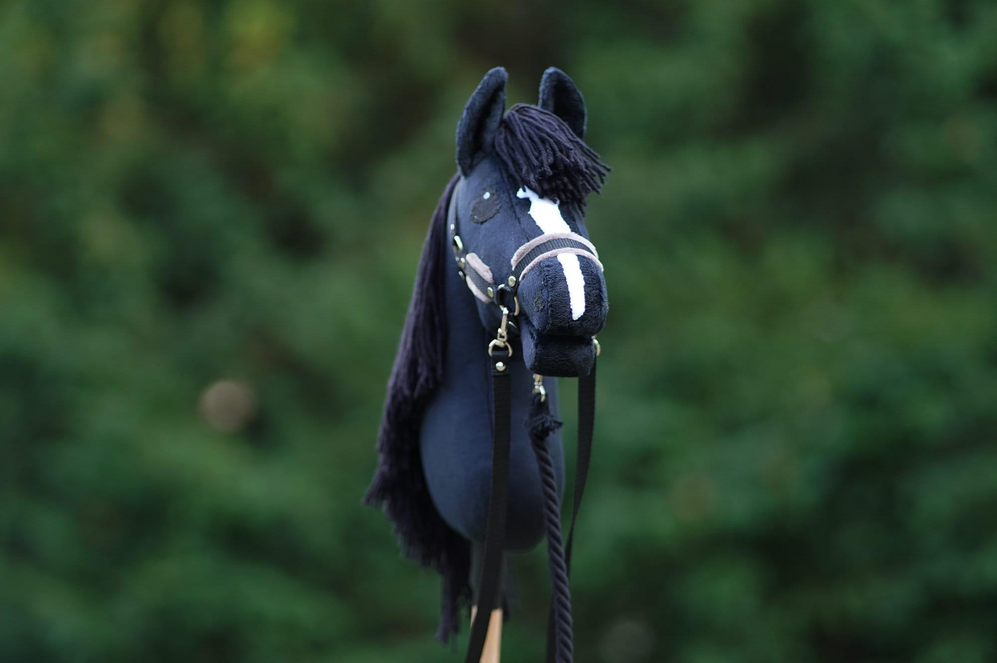 Hobby Horse Black Stick Grullo Halter Reins Tether, 100% Handmade, Hobby  Horse Pferd, Steckenpferd, Stokpaard, Horse on the Stick