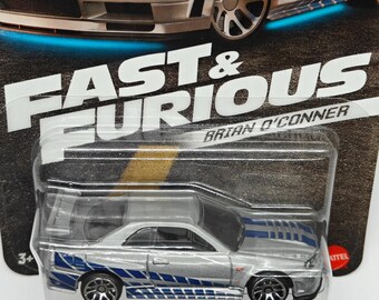 Hot Wheels NISSAN SKYLINE GT-R (BNR34) JBY31 Fast&Furiuos Brian O'Conner 2025 Collectible Rare Model Perfect Condition
