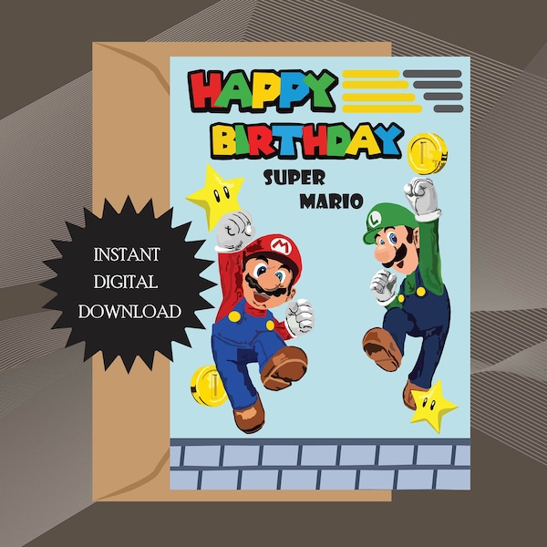 Super Mario Happy Birthday Download - Il 600x600.3227164025 Qnrg
