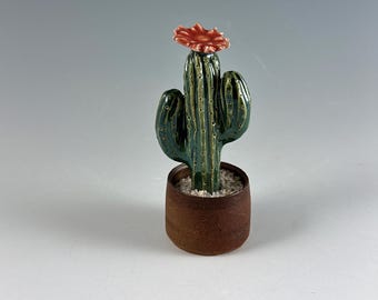 Handmade Ceramic Mini Cactus Pot | Miniature Decoration
