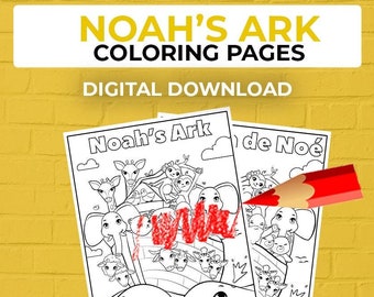 Noah's Ark Coloring Pages | Sunday School Printable (Digital Download)