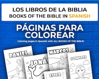 Páginas para colorear de los Libros de la Biblia - Coloring Pages Books of the Bible IN SPANISH - Sunday School Activity in Spanish