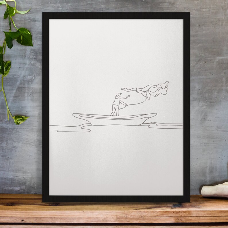 Fisherman Printable Line Art - Fisherman Print - Fishers of Man ...