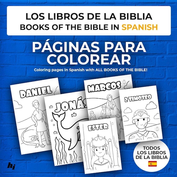 Páginas para colorear de los Libros de la Biblia - Coloring Pages Books of the Bible IN SPANISH - Sunday School Activity in Spanish