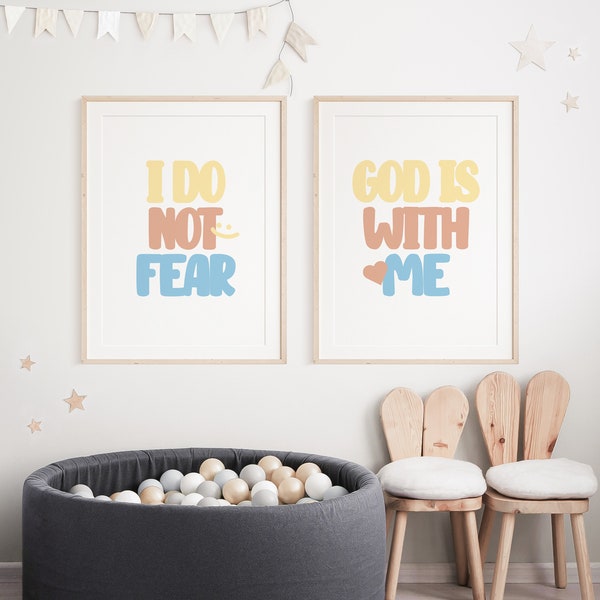 Christian Nursery Wall Decor - Bible Verse Wall Art for Kids - Church Nursery Room Decor - Kids Bible Room Decor - Printable Bible Verse Kid