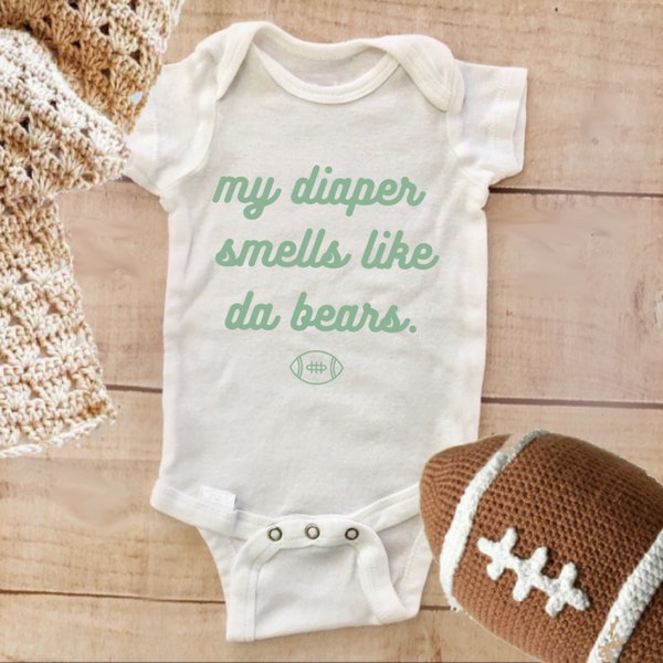 Onesie Baby Packers Bears Lions Vikings NFL Funny Infant Outfit Bodysuit