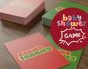 Funny Baby Shower Game Printable | Babies to Babies Card Game | Hilarious Baby Shower Party Games | Instant Download Baby Shower Activities