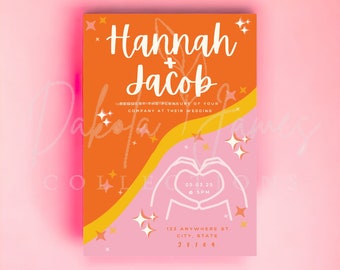Designer Greetings Hochzeitskarte – Mit Glitzer, Orangefarben-gelb, Für Jubiläum & Feiern