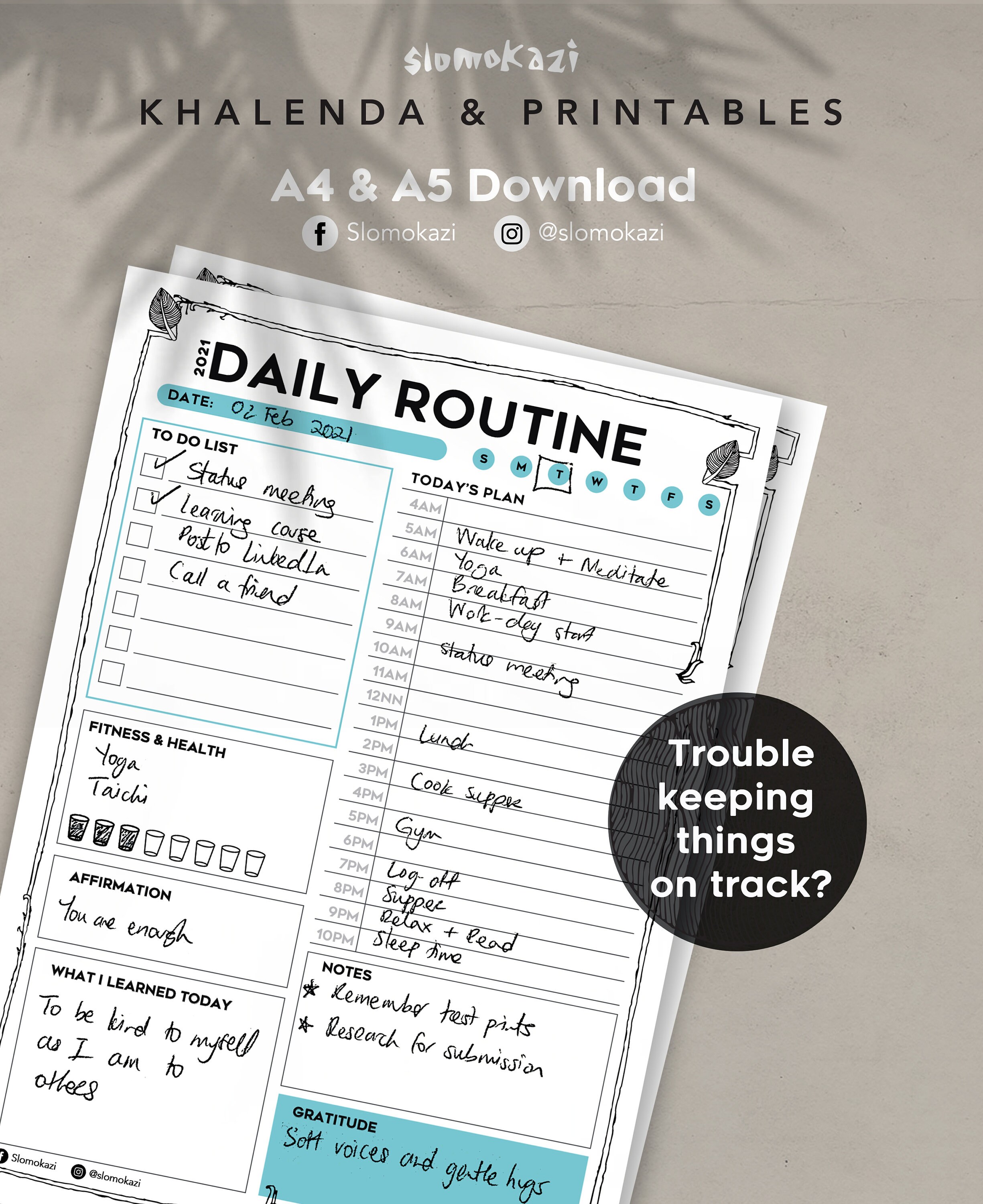 Daily Routine • Instant Download • Printable and Digital Use ...