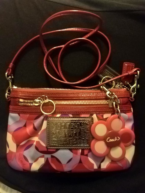 💕 Coach Poppy Heart Glam Tote Bag Metallic Pink 14551 Leather Handbag Purse  | eBay