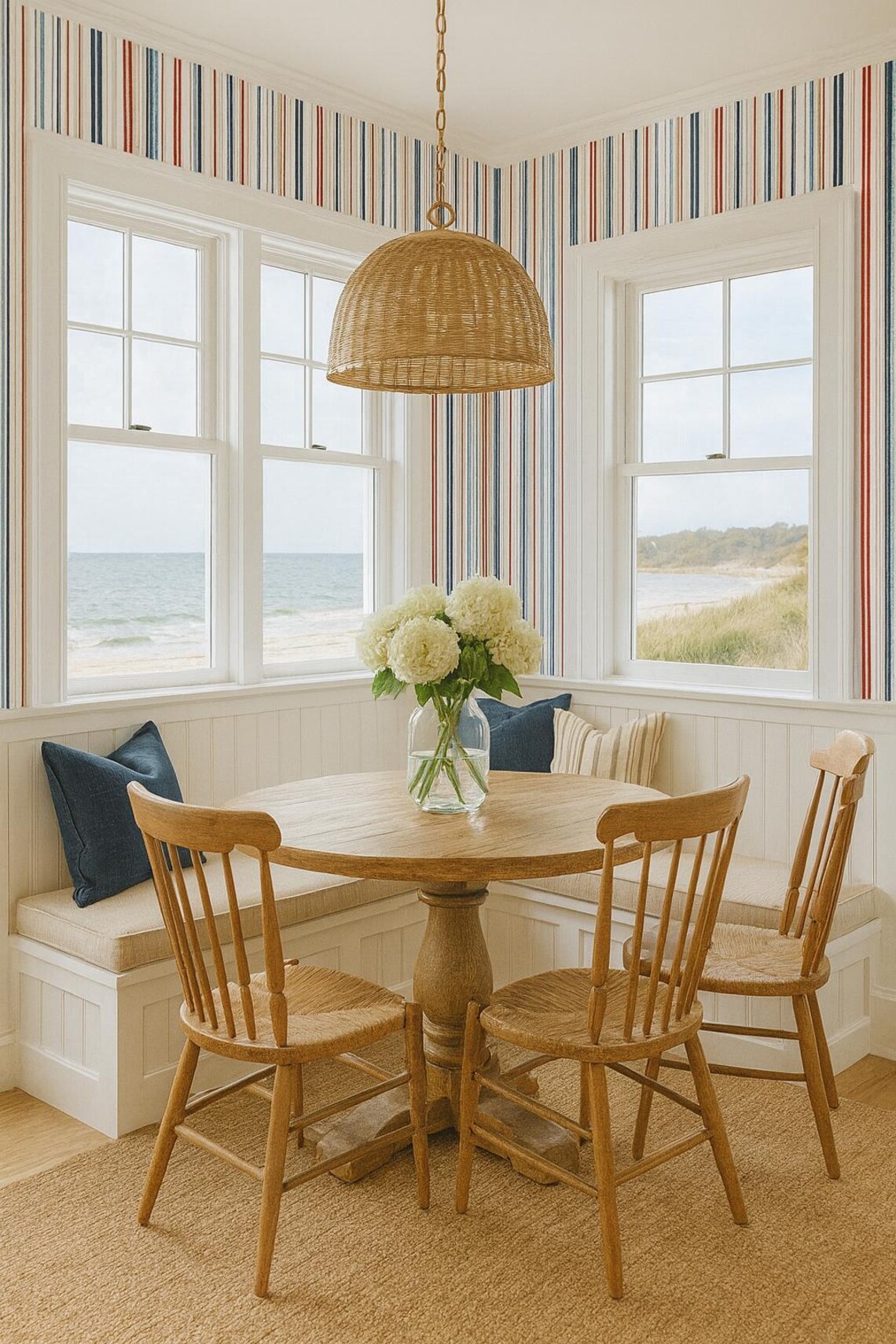 Nantucket Stripe Wallpaper - Etsy