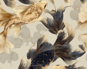 Gilded Koi Wallpaper