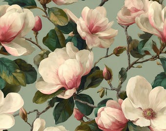 Papel pintado Magnolia Study / Autoadhesivo, preencolado o tradicional