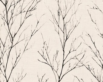 Winter Branch Minimalist Wallpaper | Peel and Stick, Pre-Pasted or Traditional