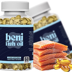 Omega-3 Fish Oil Softgels 1100mg – 60 Count High-Potency EPA & DHA, Sustainably Sourced, Mercury-Free, Non-Gmo, Made in USA