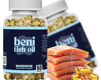 Omega-3 Fish Oil Softgels 1100mg – 60 Count High-Potency EPA & DHA, Sustainably Sourced, Mercury-Free, Non-Gmo, Made in USA