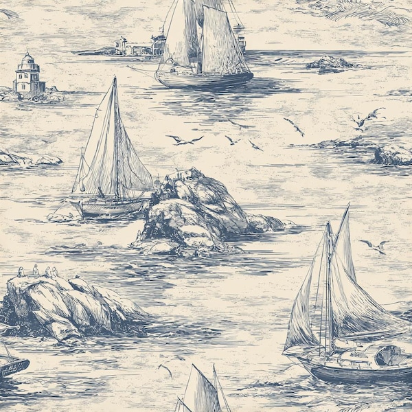 Papel pintado Toile con bocetos de marineros